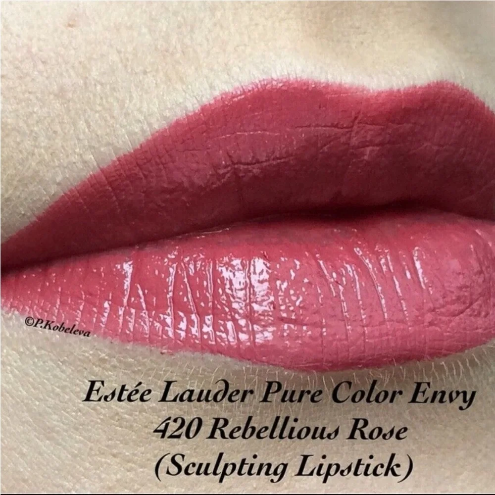 Estee Lauder Pure Color Envy 420 Rebellious Rose Lipstick Rosey Pink Full Size